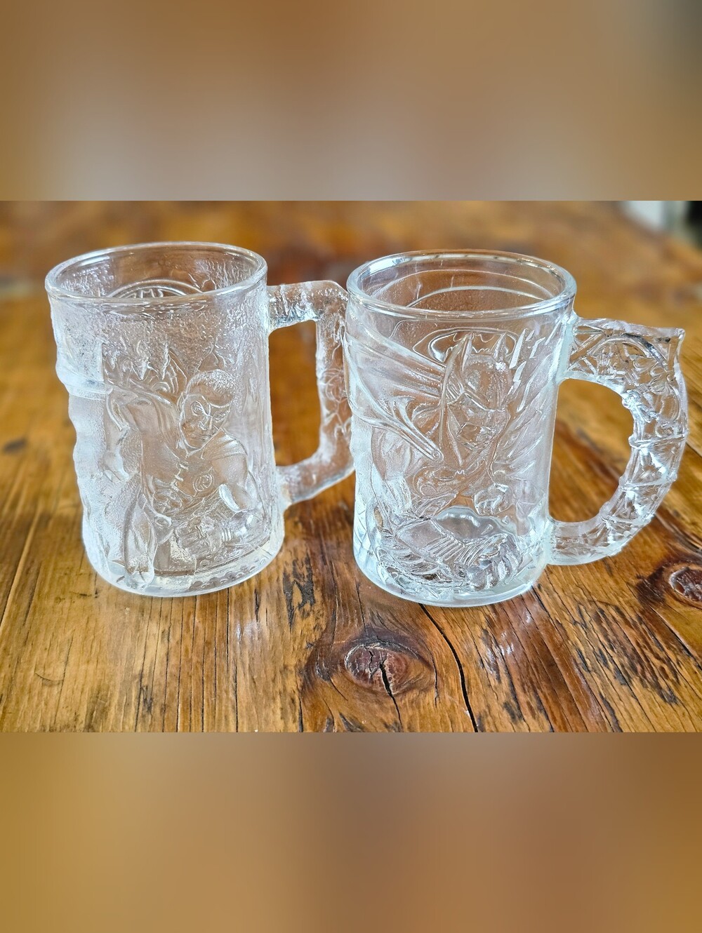 DC Comics Clear Glass Batman & The Flash Mugs - Transparent Set